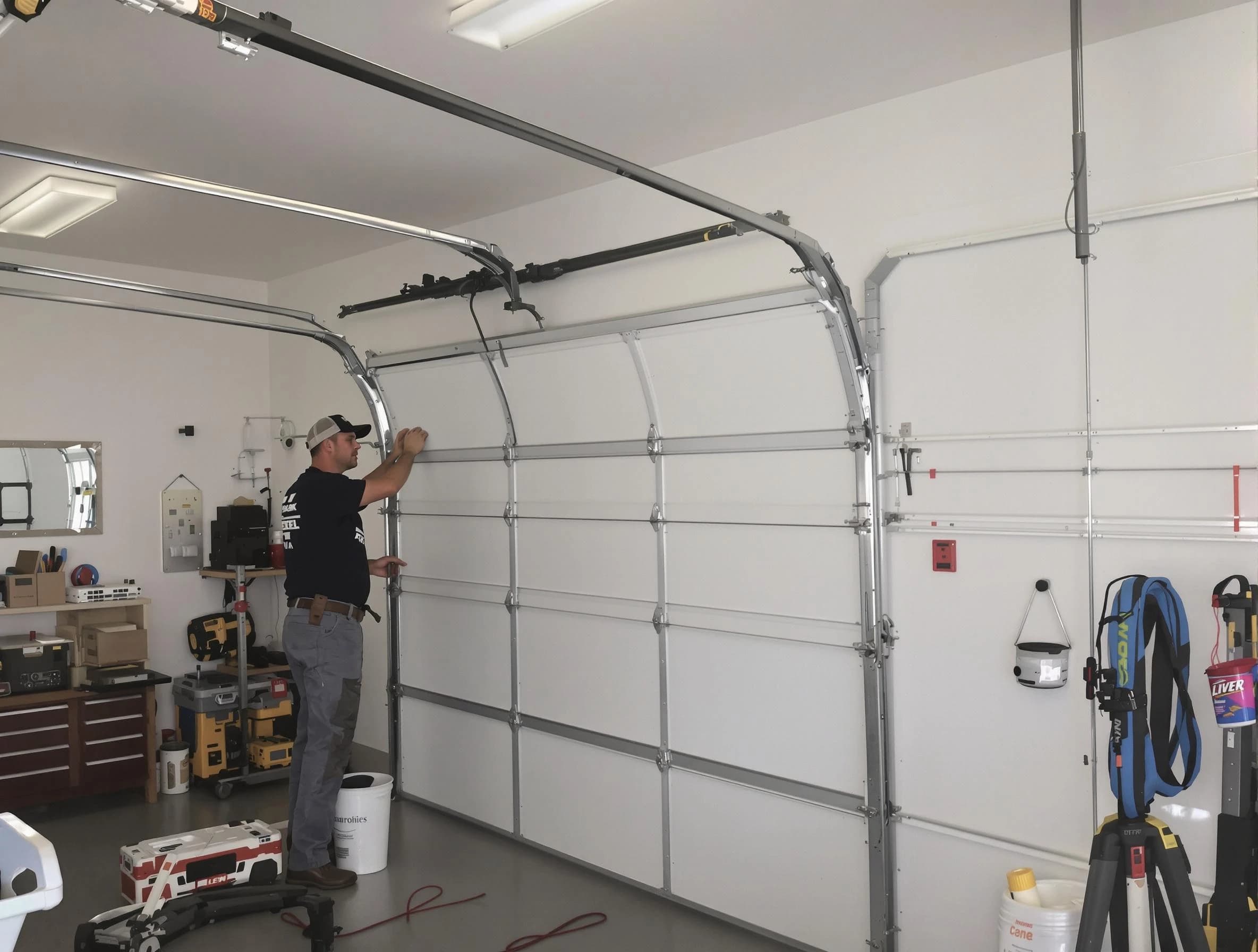 Coolidge Garage Door Repair team installing new garage door in Coolidge