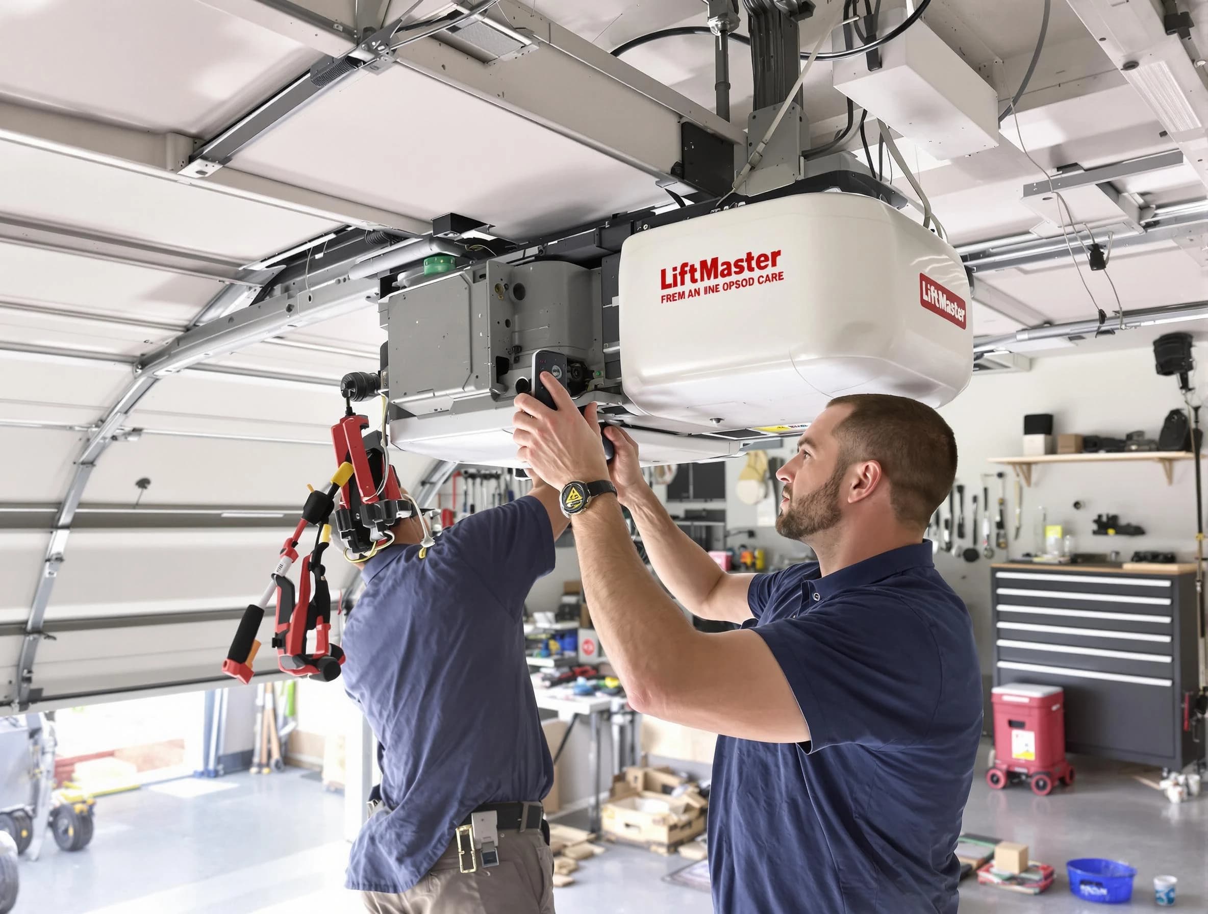 Coolidge Garage Door Repair technician performing advanced diagnostics on garage opener in Coolidge