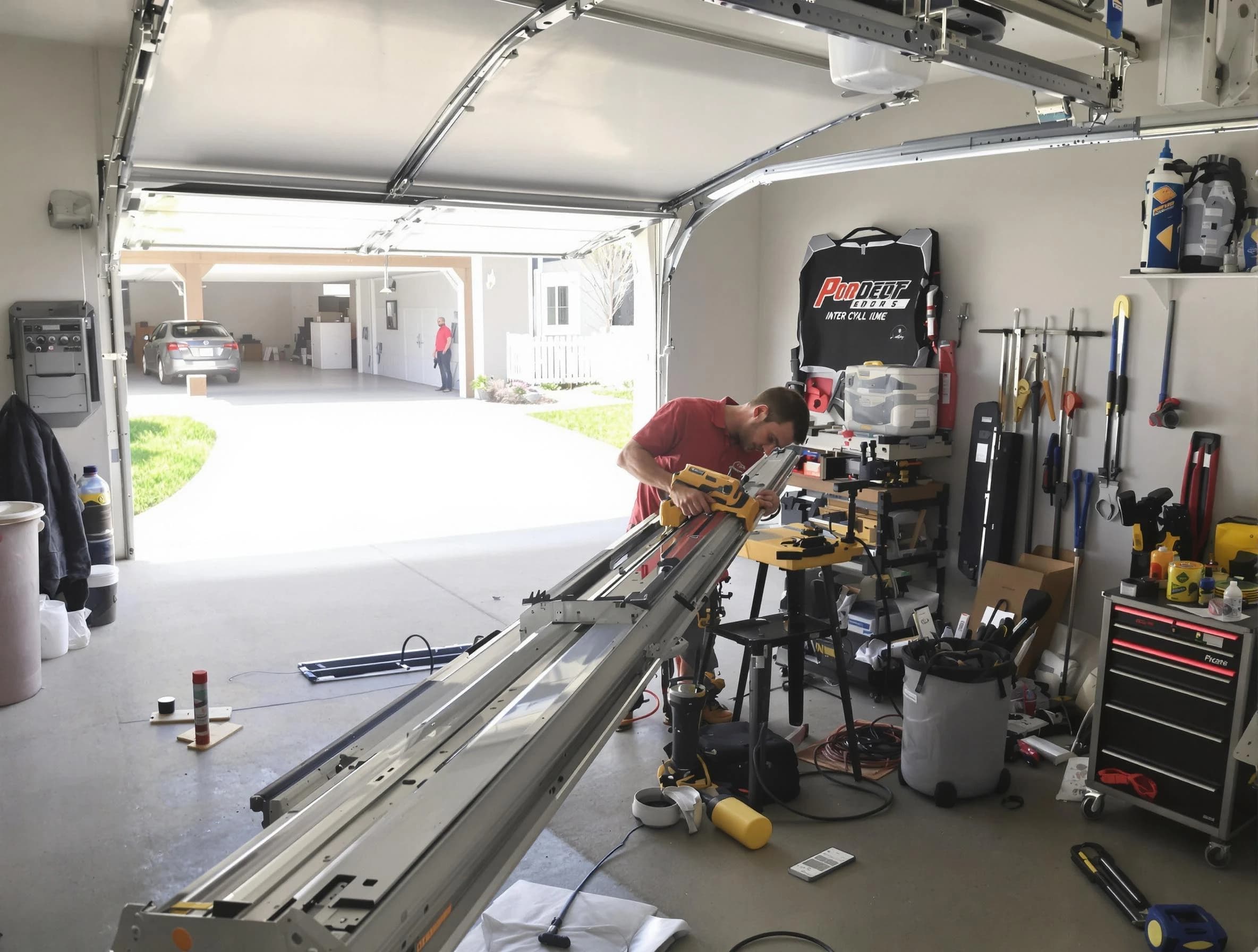 Coolidge Garage Door Repair expert performing track repair in Coolidge